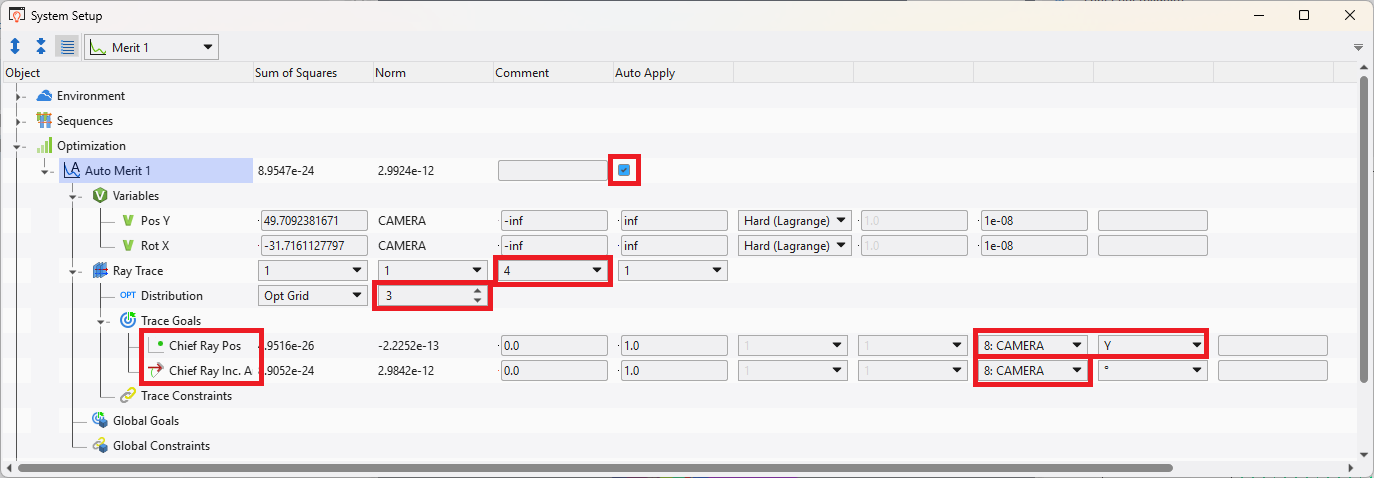 system setup editor merit function solve