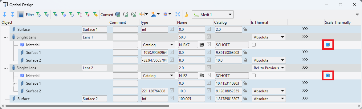 ode_scaletherm optical design editor scale thermally